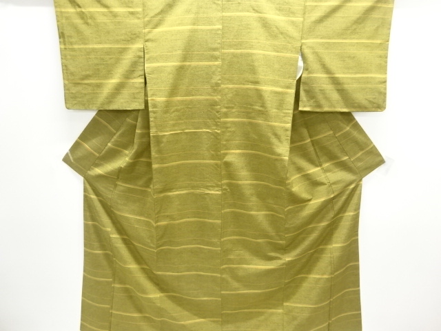 JAPANESE KIMONO / SILK / TSUMUGI / WOVEN STRIPE